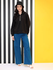 Kotty Women High Neck Sweatshirt