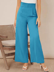 Kotty Women High-Rise Wide Leg Pleated Formal Trousers