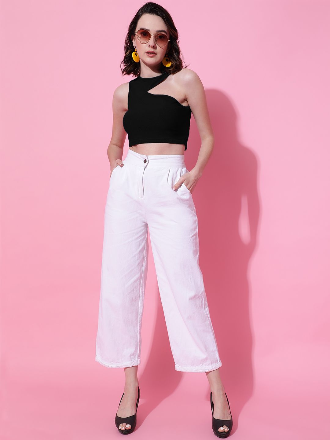 Kotty Women Solid High Neck Top