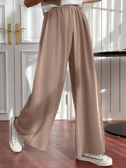 Kotty Women Relaxed Straight Leg Loose Fit High-Rise Cotton Trousers