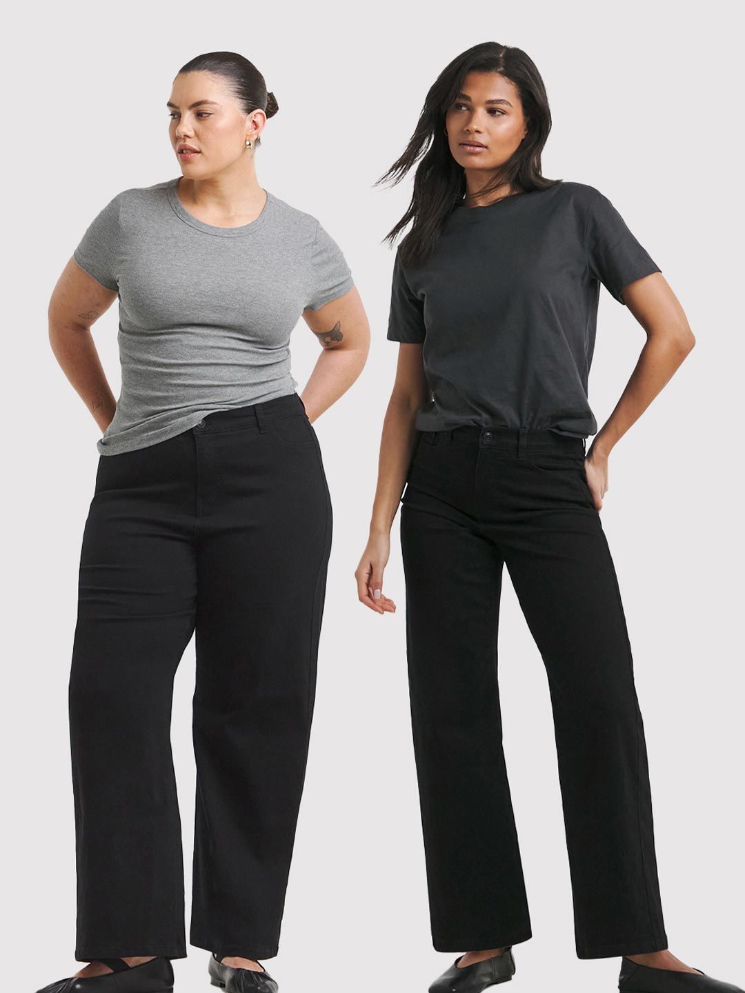 Kotty Women Wide Leg High-Rise Stretchable Denim Jeans