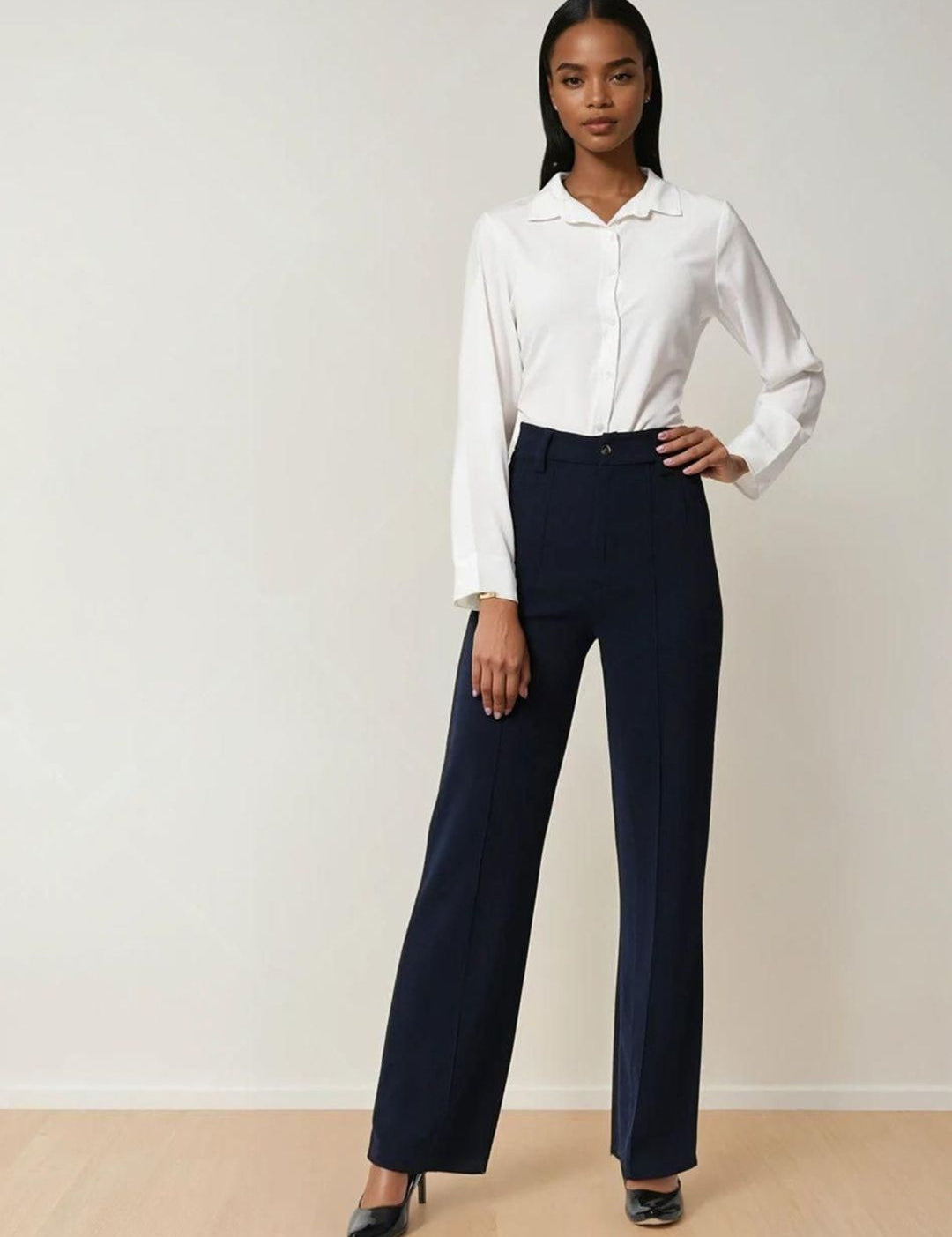 Kotty Women Straight Fit High-Rise Trousers