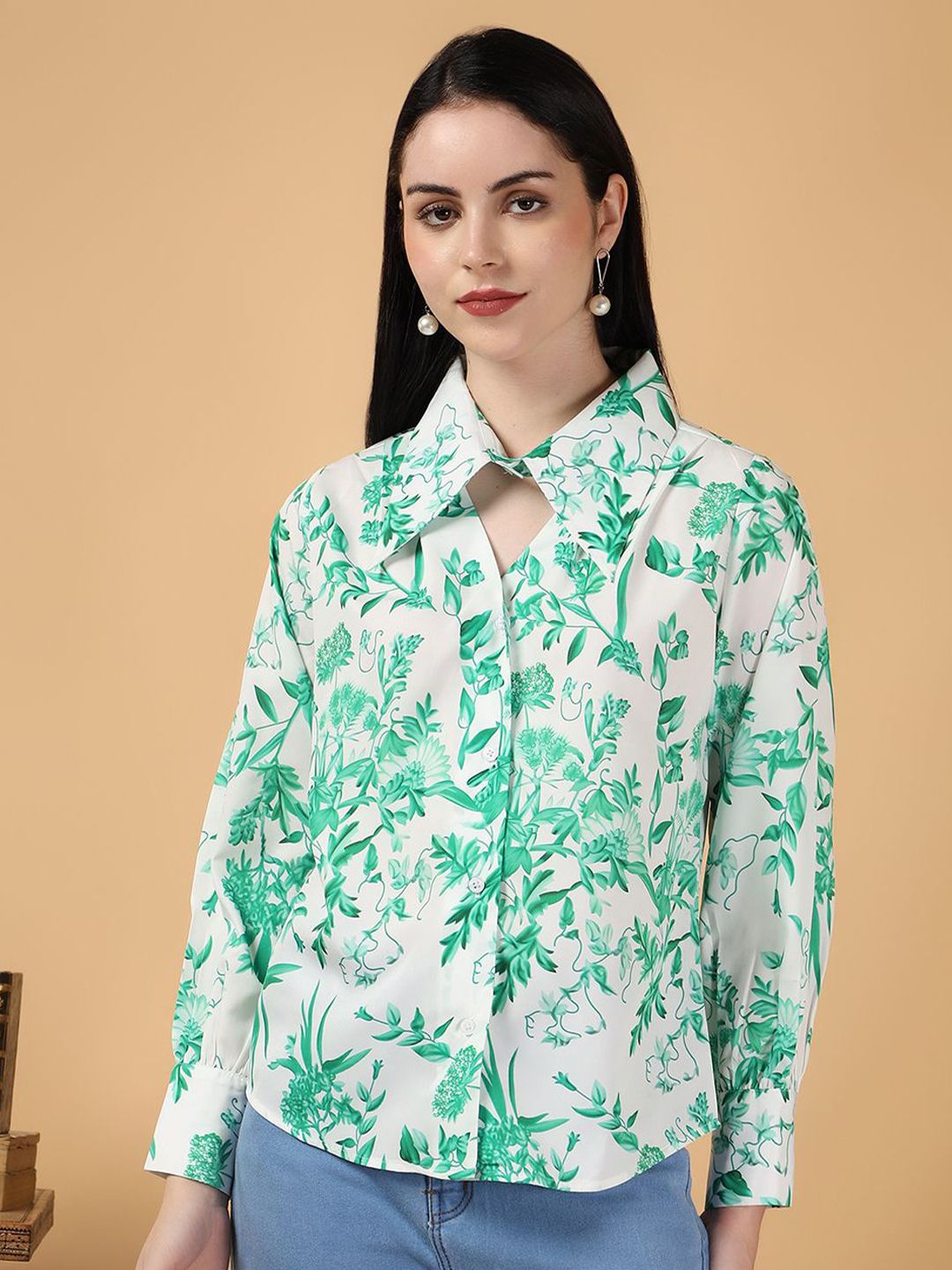 Kotty Floral Print Cotton Top