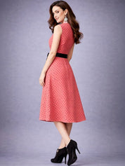 Kotty women printed polka dot midi dress
