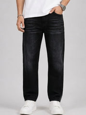Kotty Men Straight Fit Mid-Rise Stretchable Jeans