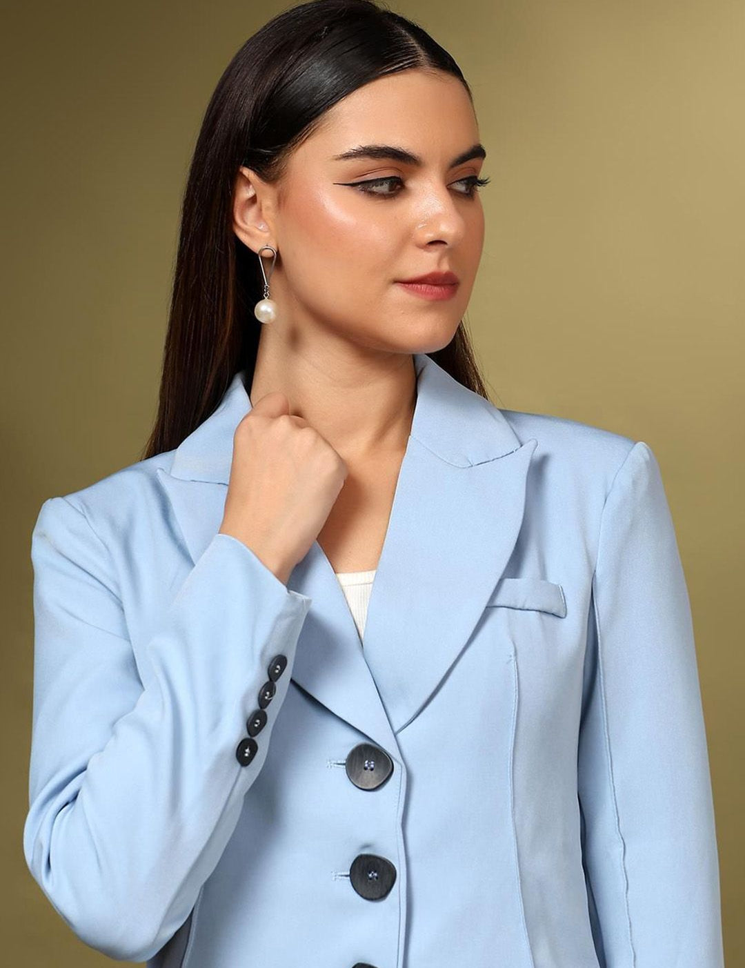 Kotty Notched Lapel Single Breasted Blazer