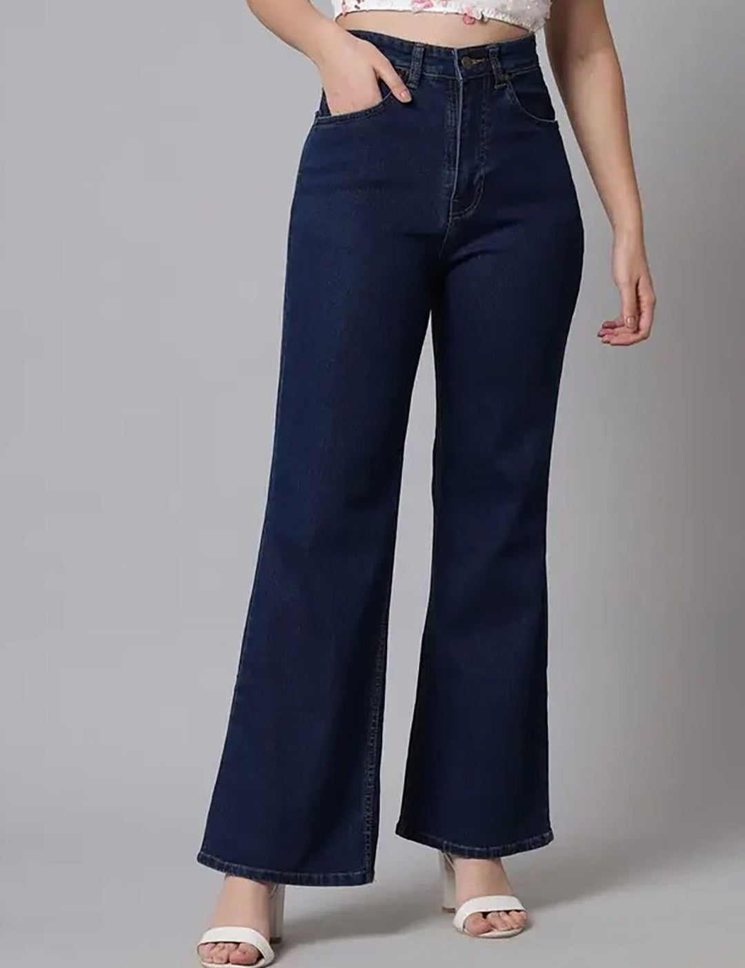 Kotty Women Bootcut High-Rise Stretchable Cotton  Jeans