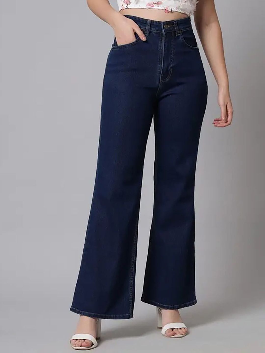 Kotty Women Bootcut High-Rise Stretchable Cotton  Jeans