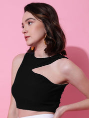 Kotty Women Solid High Neck Top