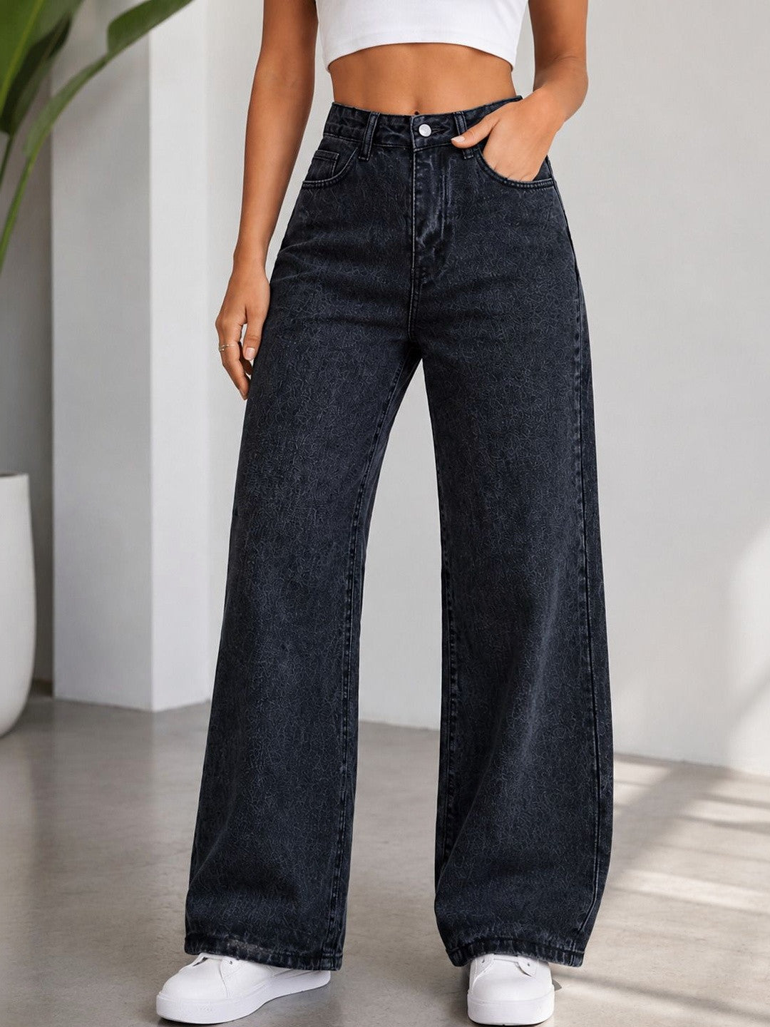 Kotty Women Blue Jean High-Rise Clean Look Stretchable Jeans