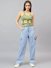 Kotty Women Straight Fit High-Rise Stretchable Jeans