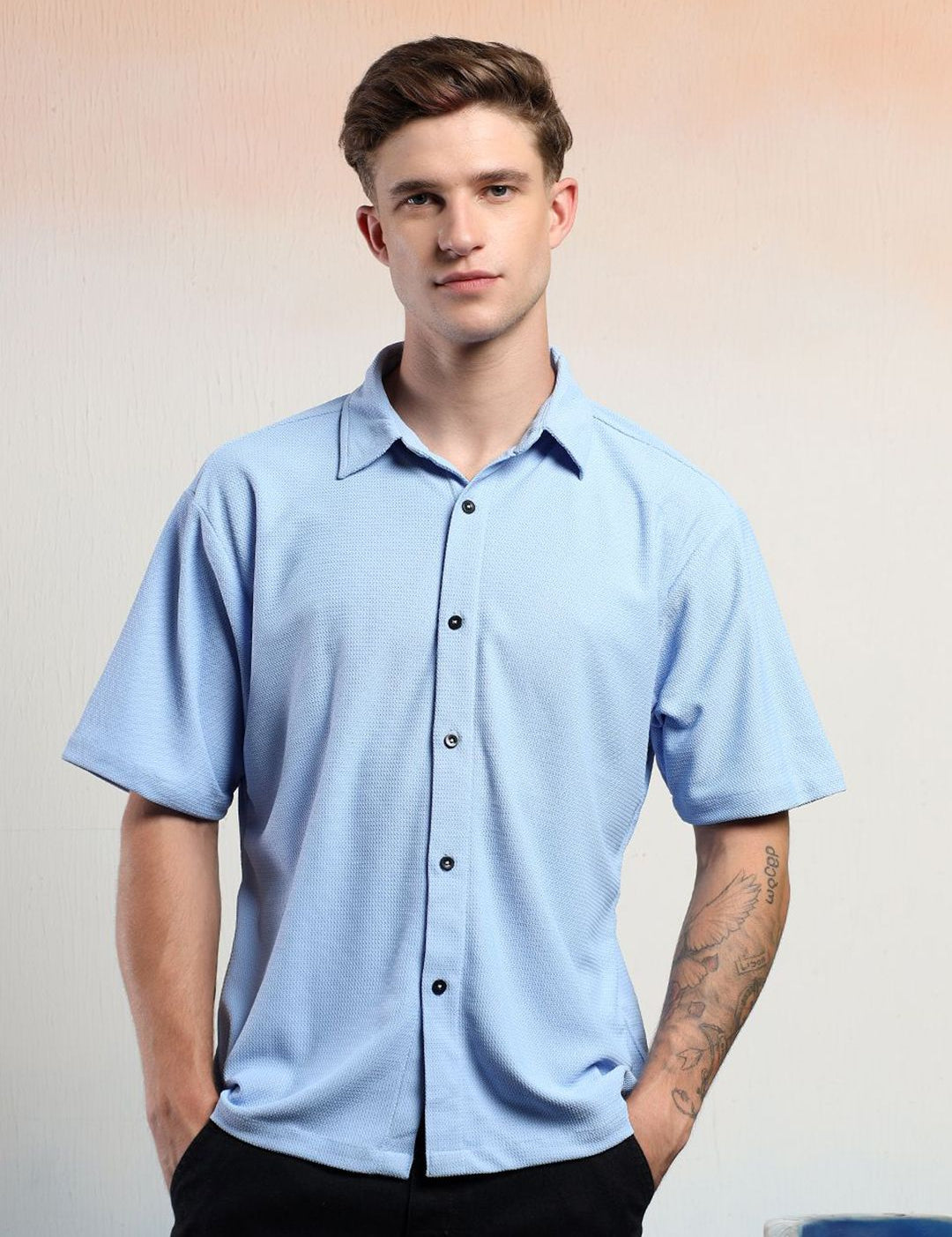 Kotty Men Sheer Casual Shirt