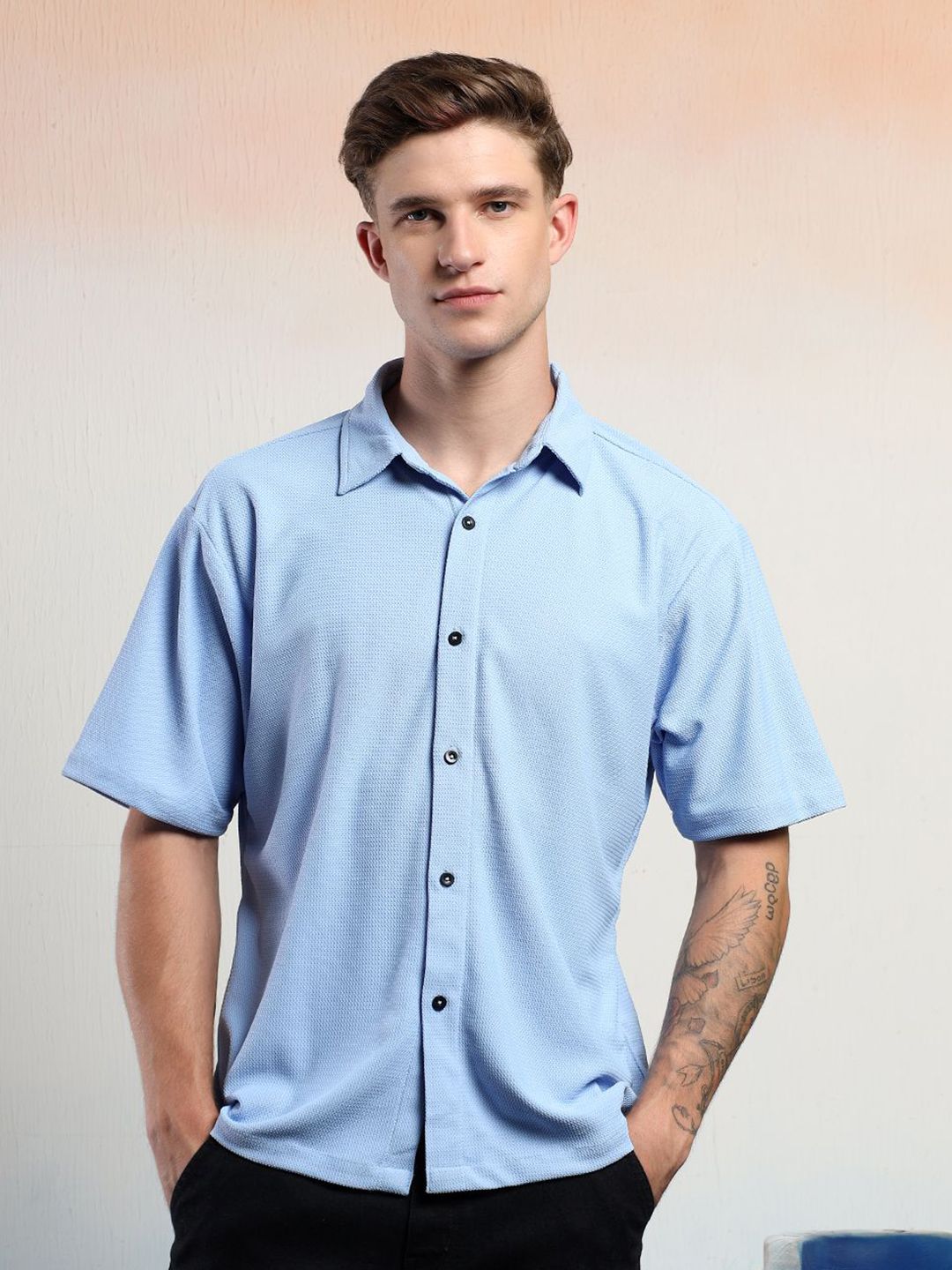 Kotty Men Sheer Casual Shirt