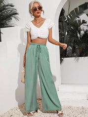 Kotty Women Relaxed Straight Leg High-Rise Trousers