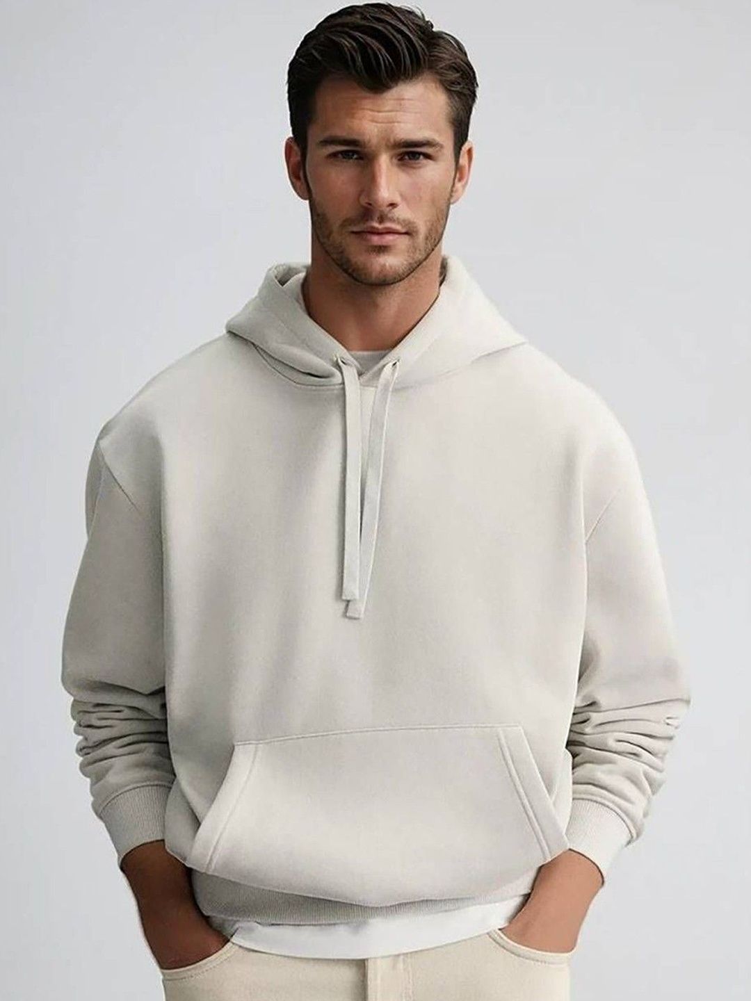 Kotty Hooded Long Sleeves Cotton Pullover 