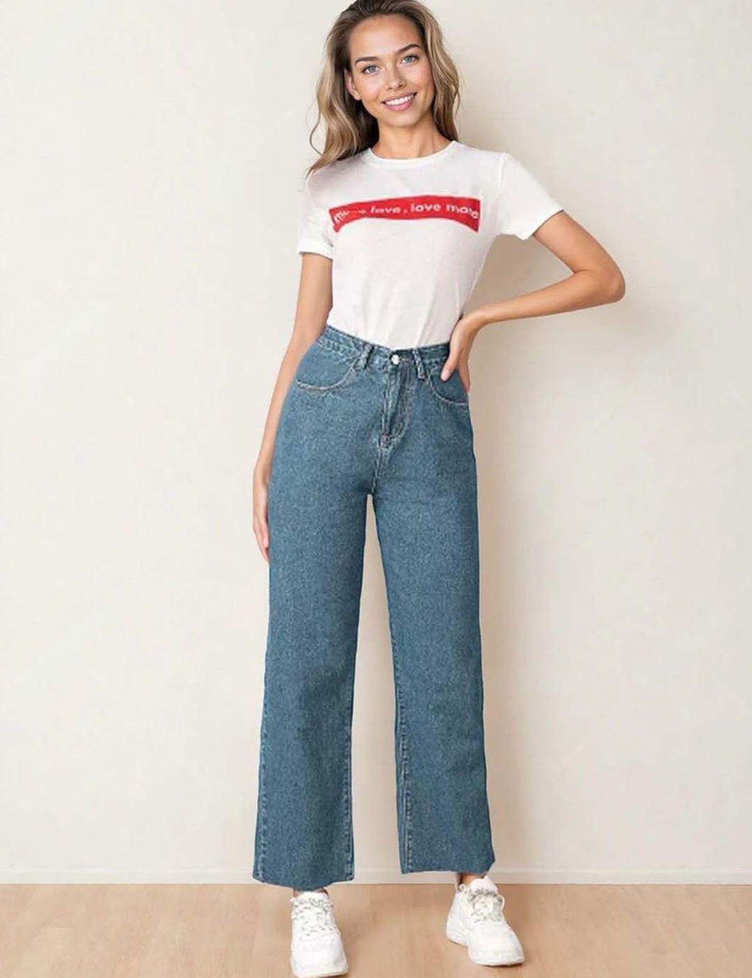 Kotty Women Straight Fit High-Rise Stretchable Jeans