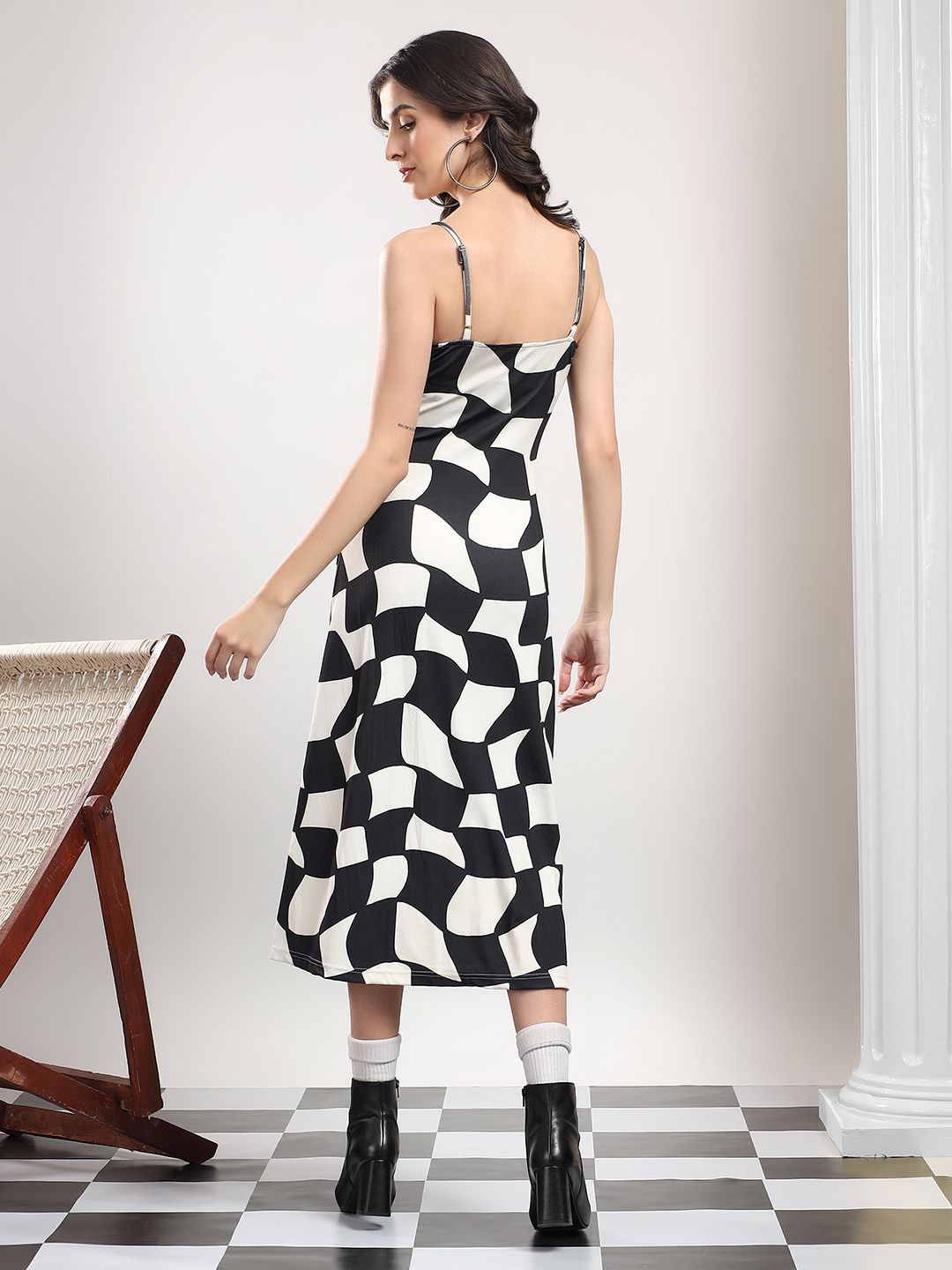 Kotty Checked A-Line Dress