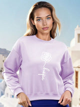 Kotty Women Graphic Printed Round Neck Therma-Fit Sweatshirt