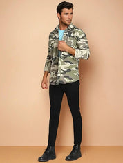 Kotty Abstract Printed Open Front Denim Jacket