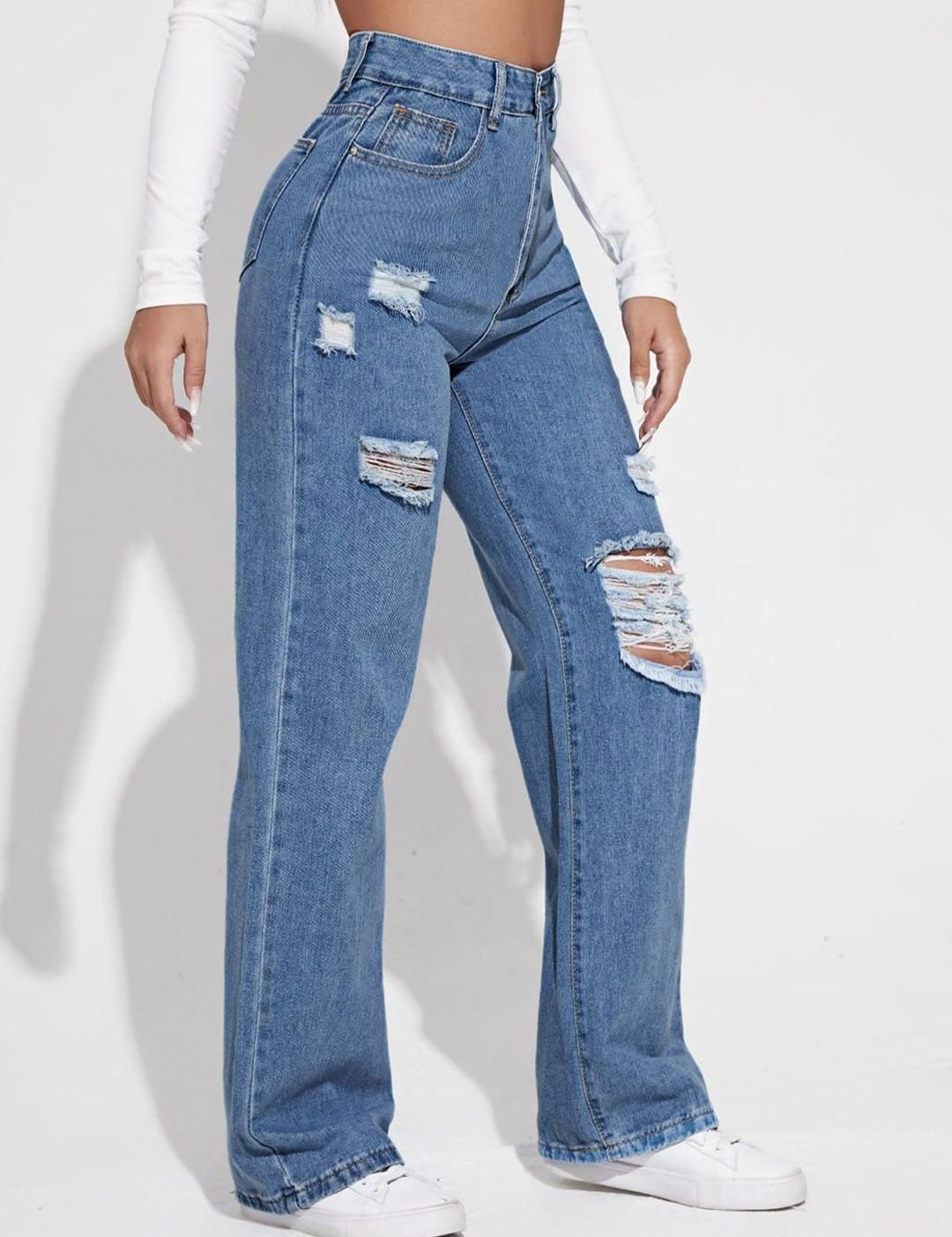 Kotty Women Straight Fit High-Rise Stretchable Jeans