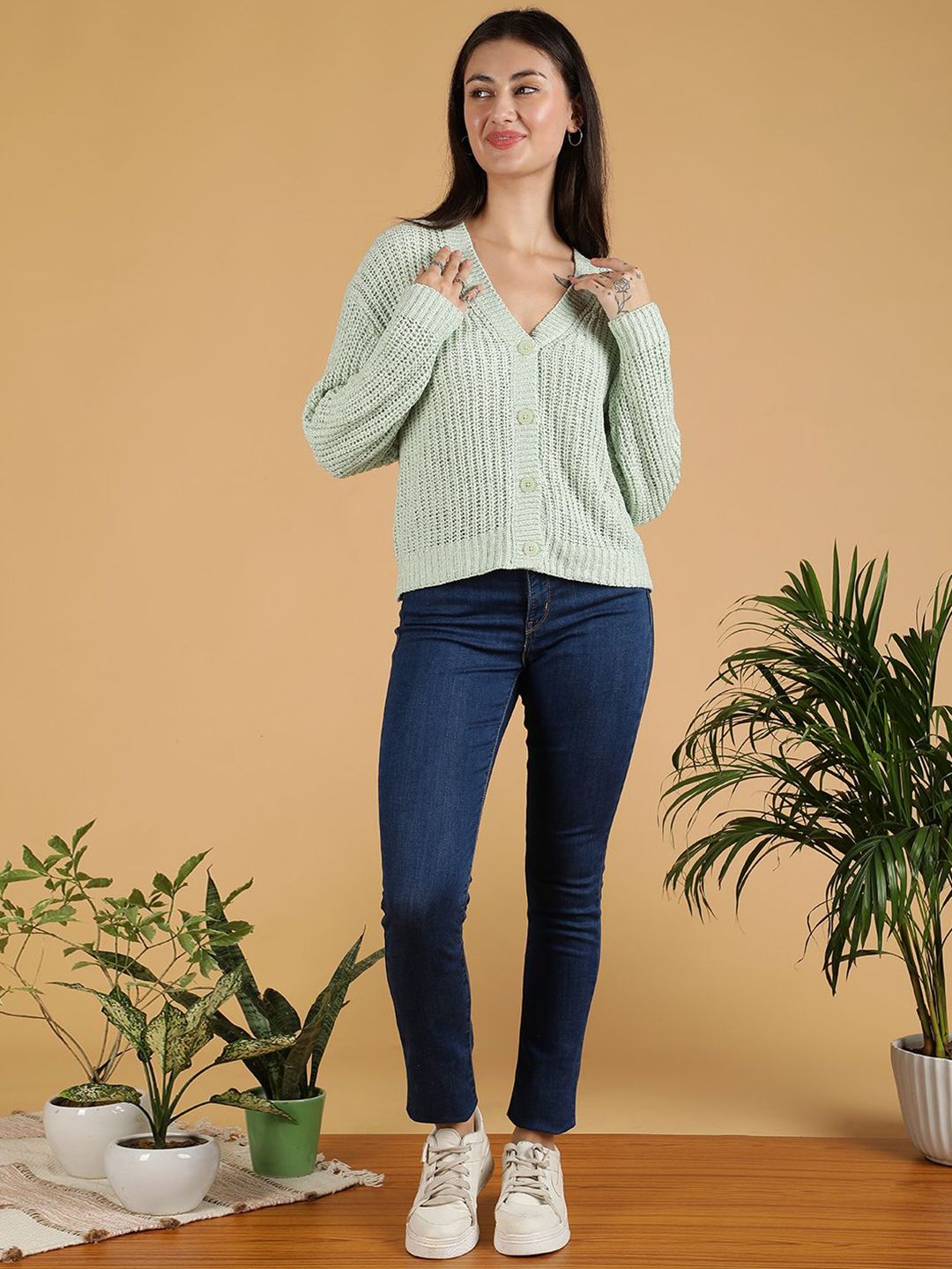 Kotty Women Cotton Ribbed Sweater