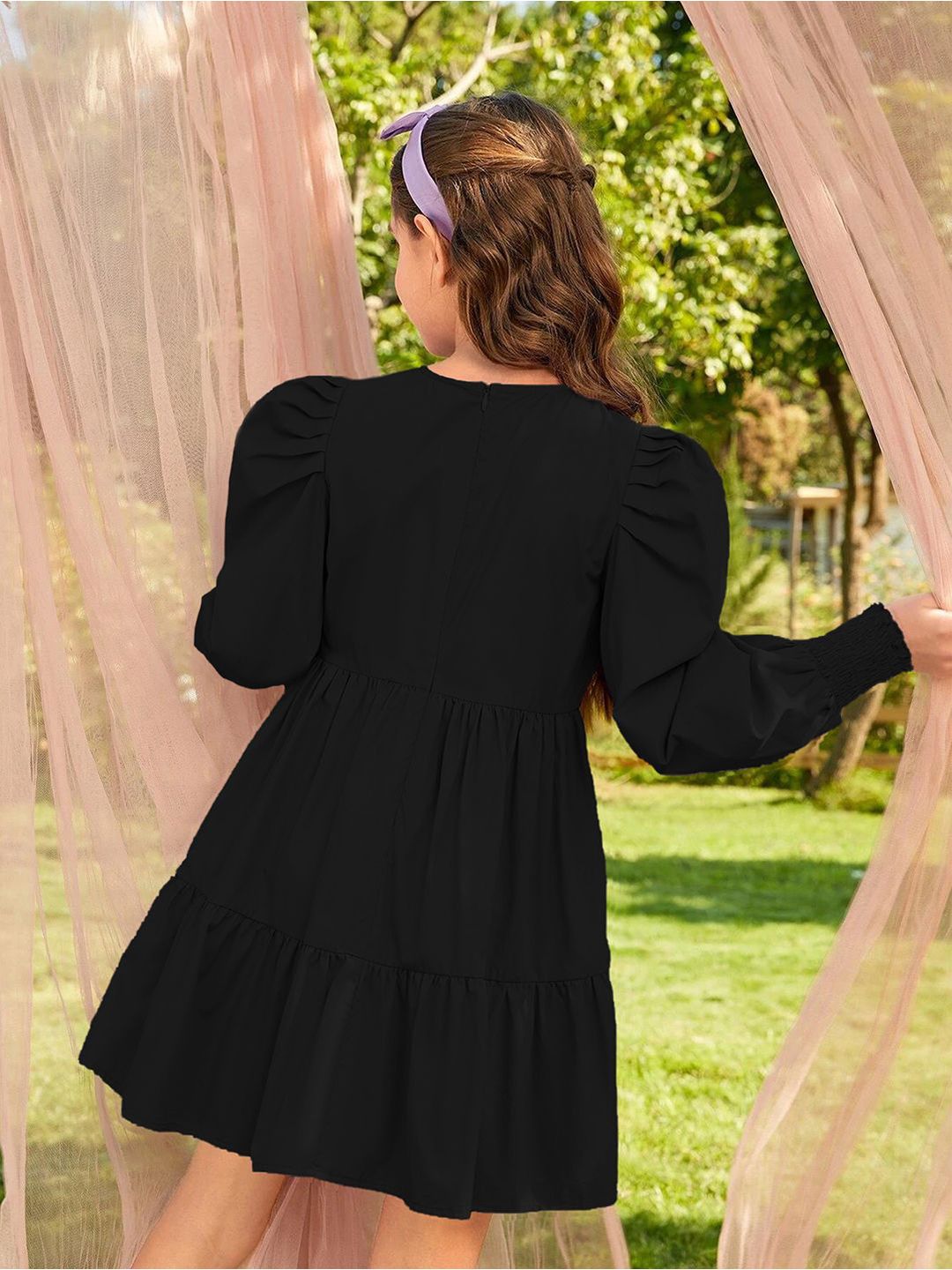 Kotty Puff Sleeve Fit & Flare Dress