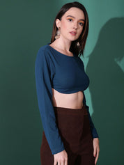 Kotty Women Solid Boat Neck Top