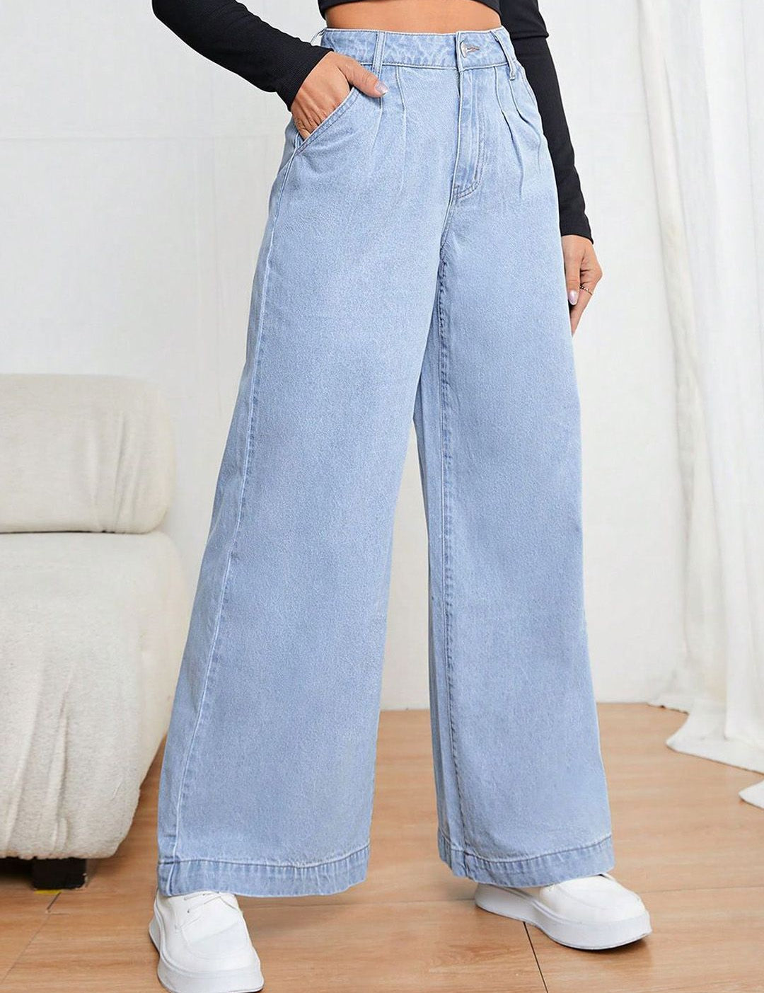 Kotty Women Jean Flared High-Rise Stretchable Jeans