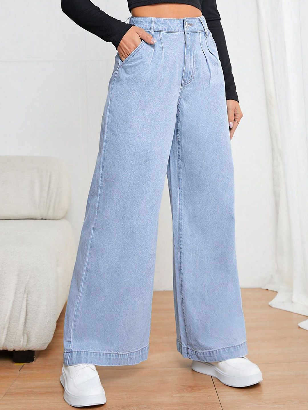 Kotty Women Jean Flared High-Rise Stretchable Jeans