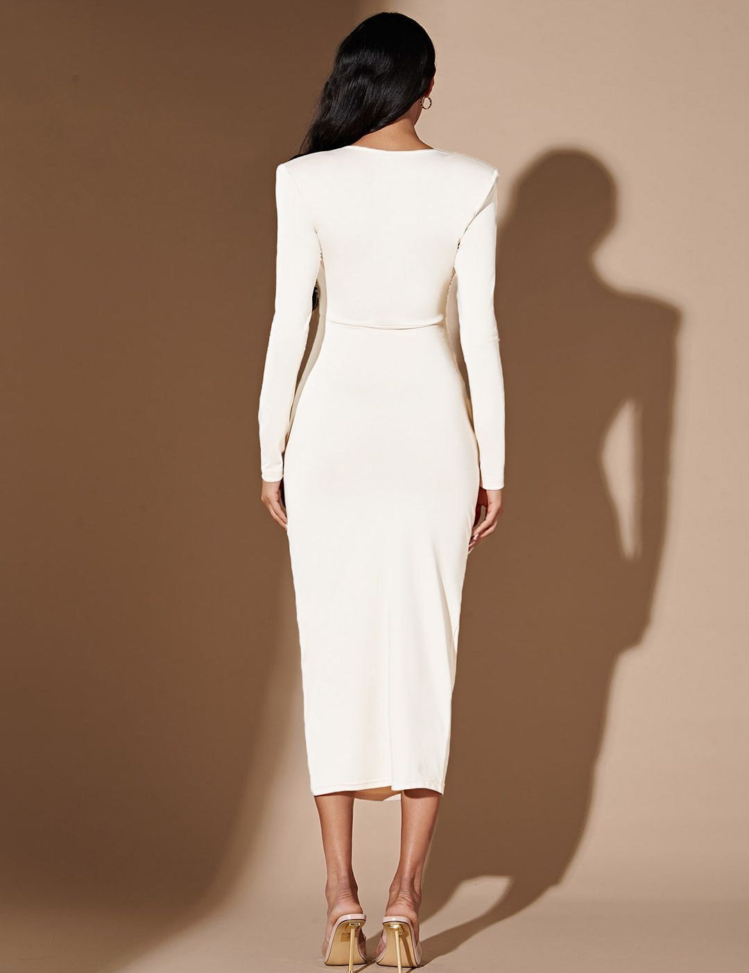 Kotty Women's V-Neck Bodycon Midi Dress