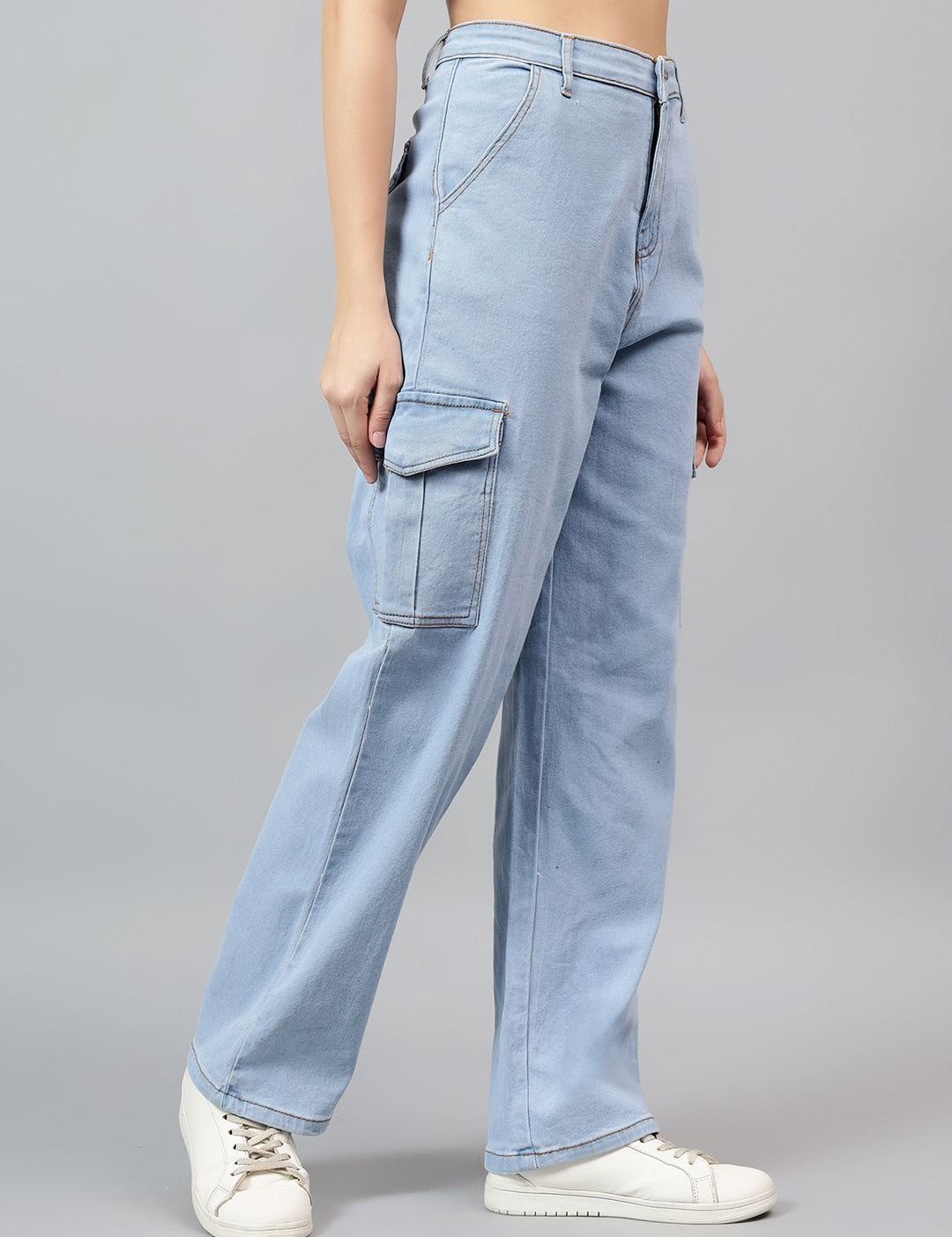 Kotty Women Straight Fit High-Rise Stretchable Jeans