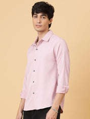 Kotty Men Relaxed Spread Collar Solid Casual Shirt