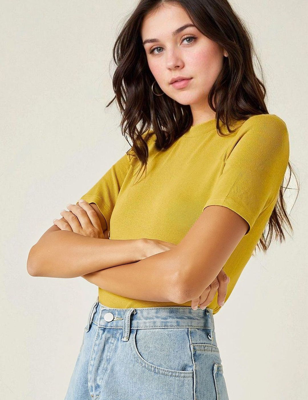 Kotty Women Solid High Neck Top