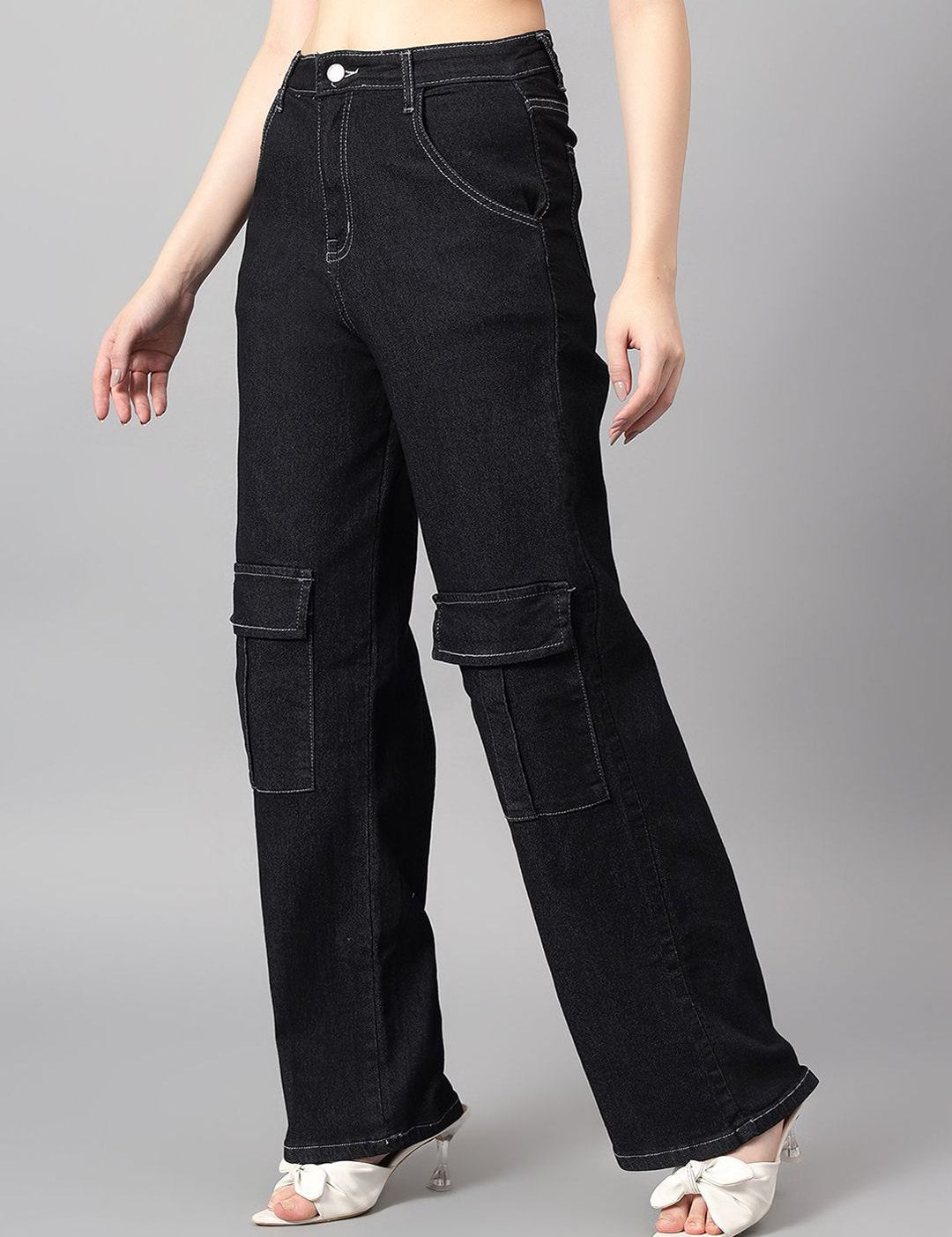 Kotty Women Straight Fit High-Rise Stretchable Jeans