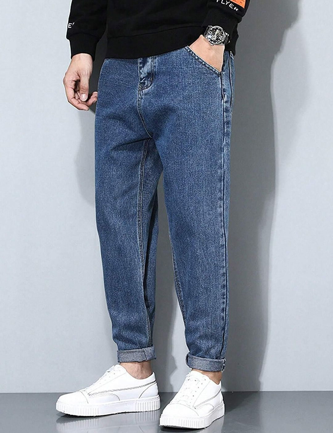 Kotty Men Straight Fit Low-Rise Stretchable Jeans