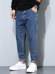 Kotty Men Straight Fit Low-Rise Stretchable Jeans