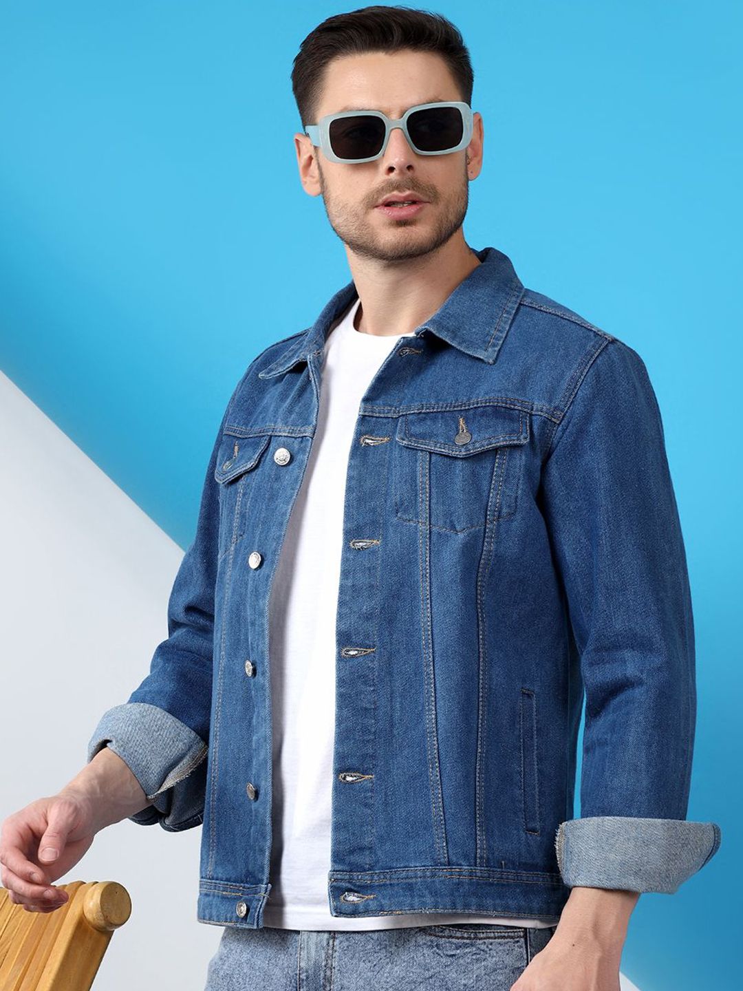 Kotty Spread Collar Denim Jacket