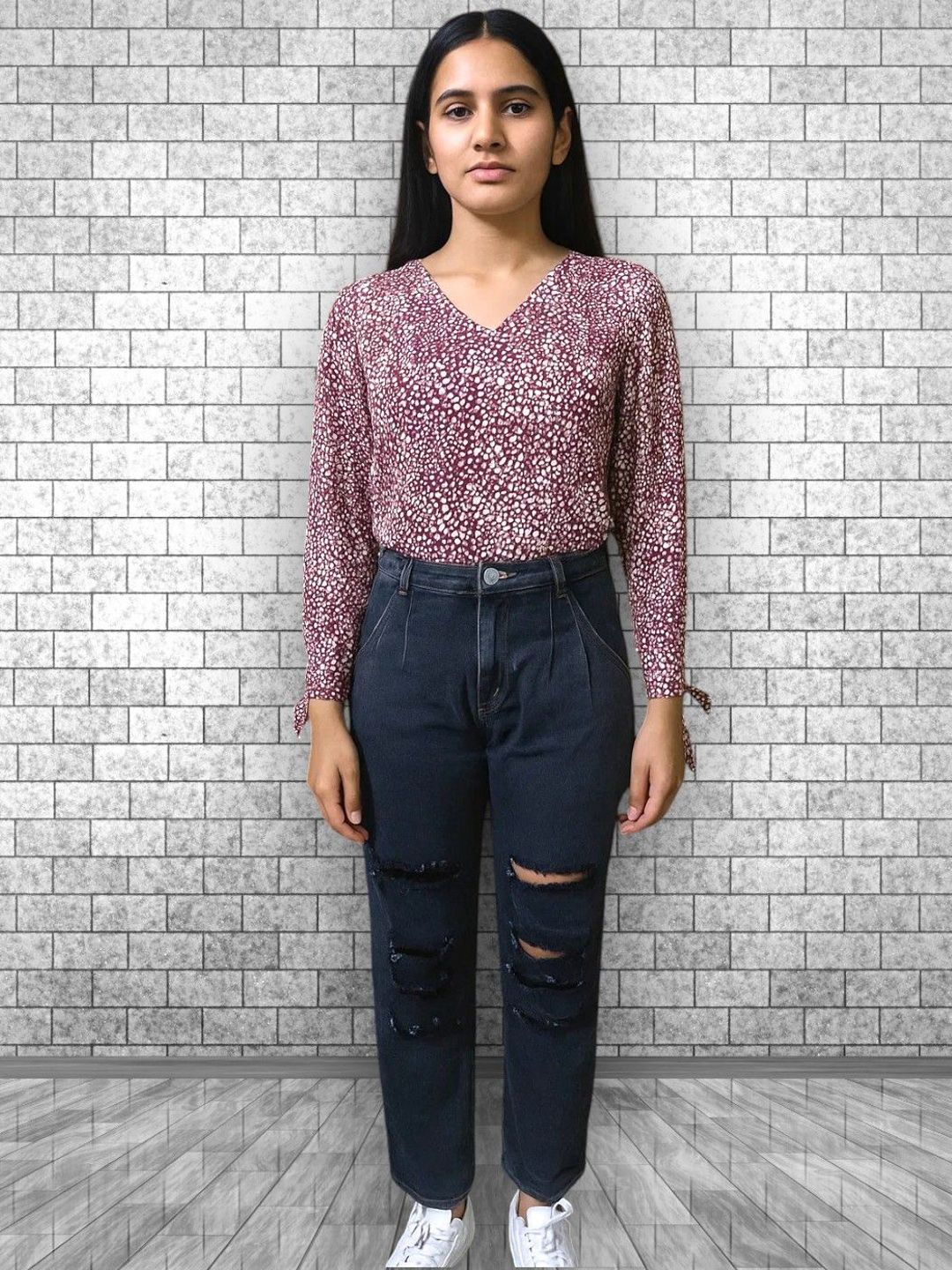 Kotty Women Regular Fit High-Rise Highly Distressed Stretchable Jeans