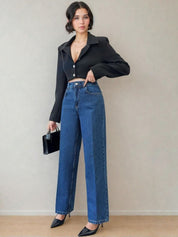 Kotty Women Straight Fit High-Rise Stretchable Jeans