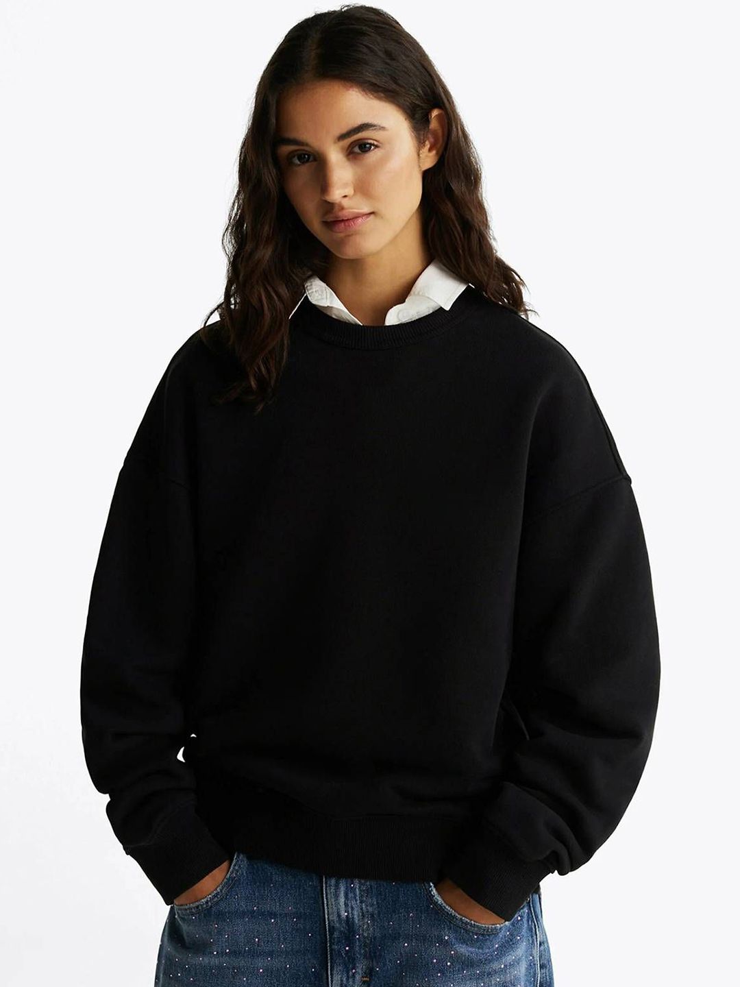 Kotty Women Solid Full Sleeve Pullover Sweatshirt