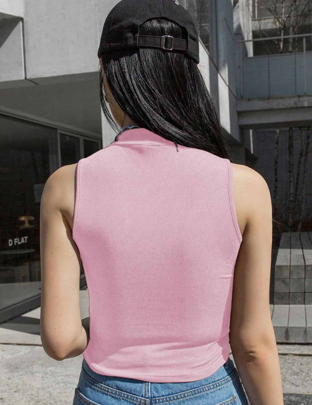 Kotty Women High Neck Sleeveless Fitted Crop Top