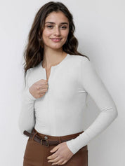 Kotty Women Solid V-Neck Top