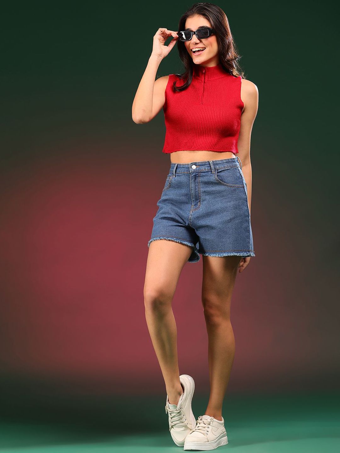 Kotty Women High-Rise Denim Shorts