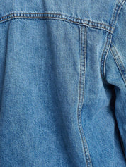 Kotty Women Spread Collar Solid Cotton Casual Denim Jacket