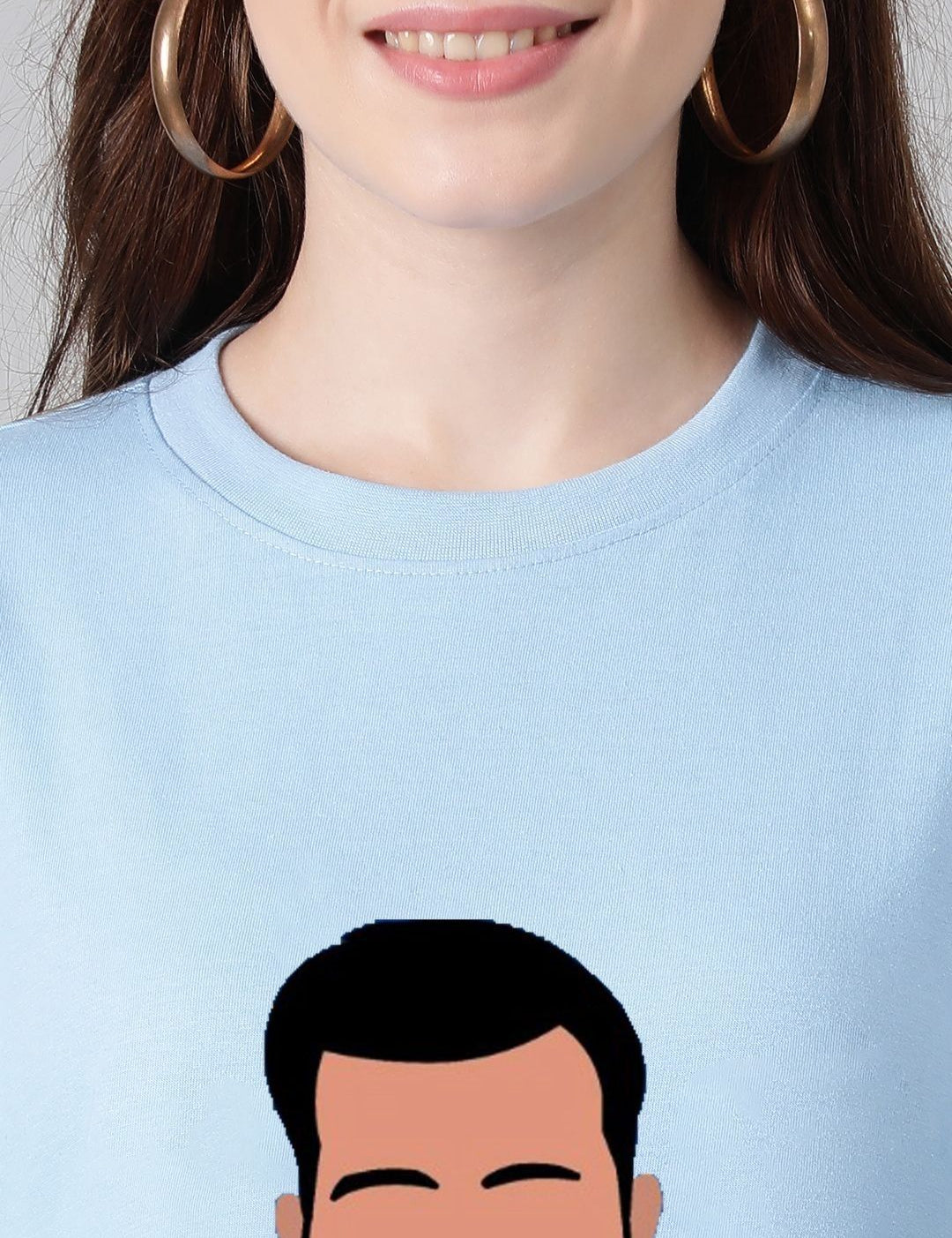 Kotty Women Graphic Printed Round Neck Cotton Oversized T-shirt