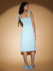 Kotty Women Solid A-Line Midi Dress