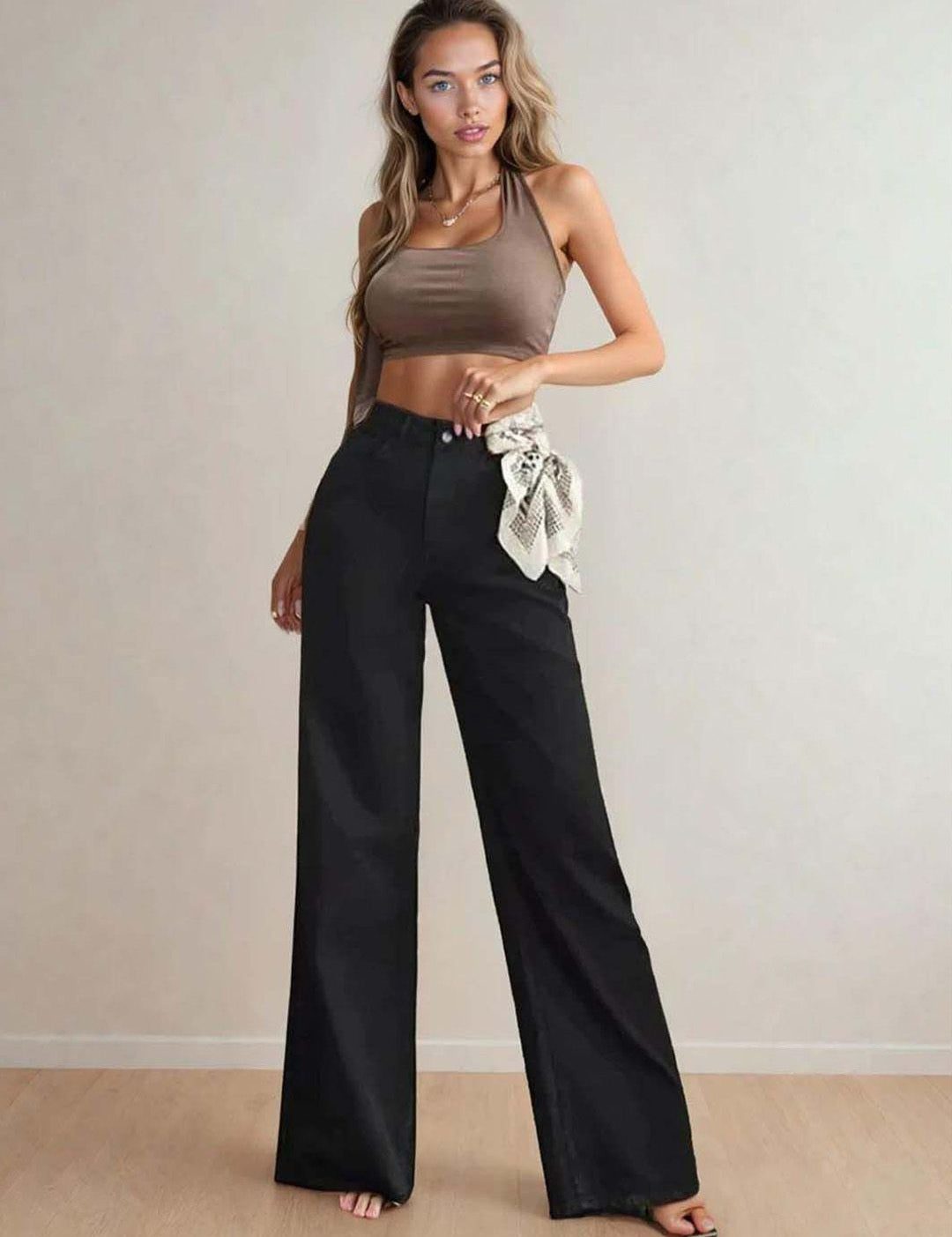 Kotty Women Wide Leg High-Rise Stretchable Jeans