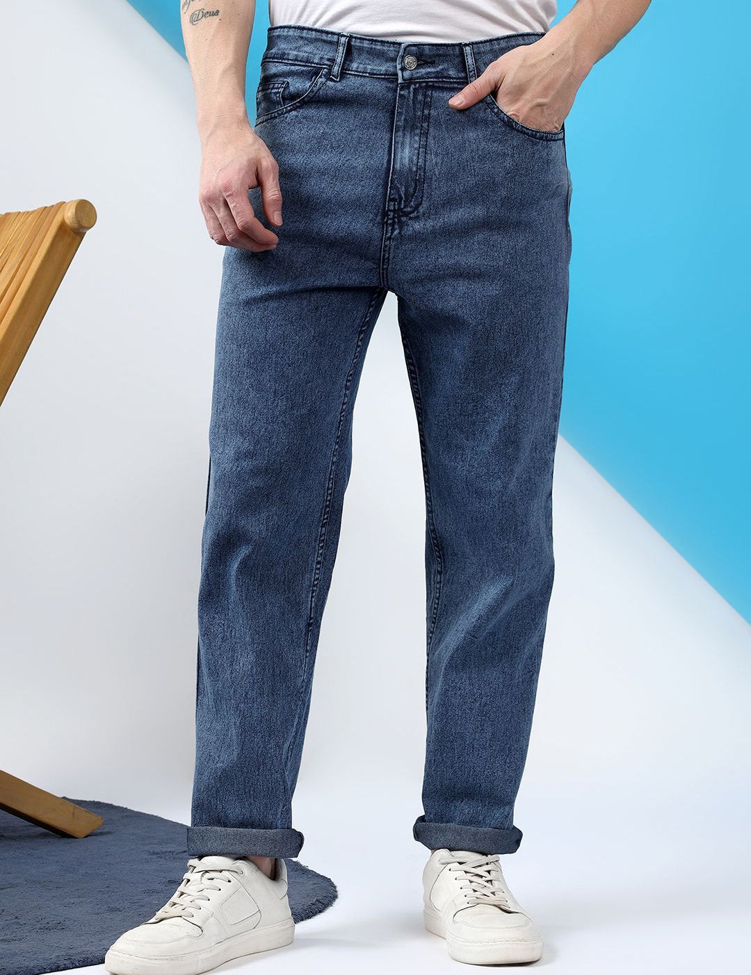 Kotty Men Slim Fit Low-Rise Stretchable Jeans