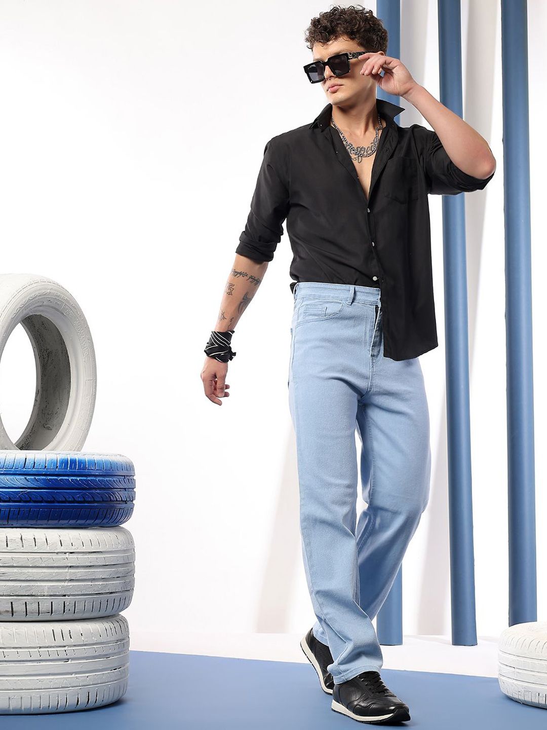 Kotty Men Comfort Regular Fit Mid-Rise Stretchable Jeans