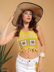 Kotty Women Floral Print Cotton Crop Top